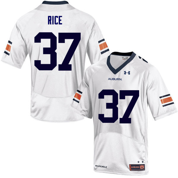 Auburn Tigers Men's Logan Rice #37 White Under Armour Stitched College NCAA Authentic Football Jersey QMZ3574UJ